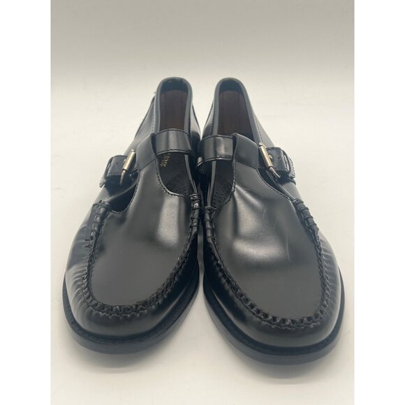 G.H. Bass Weejuns Womens Size 9 Black Leather Mary Jane Loafers With Buckle Clos - Picture 2 of 12